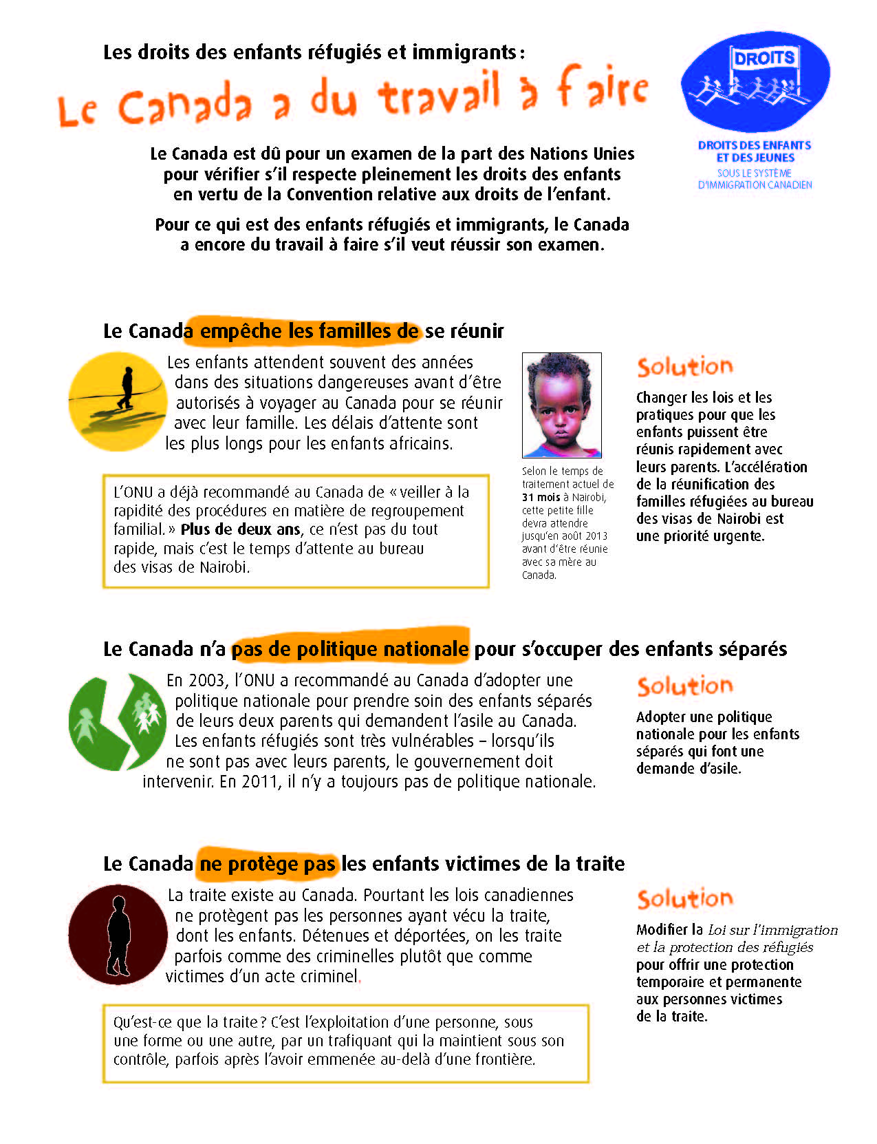 Le Canada a du travail à faire