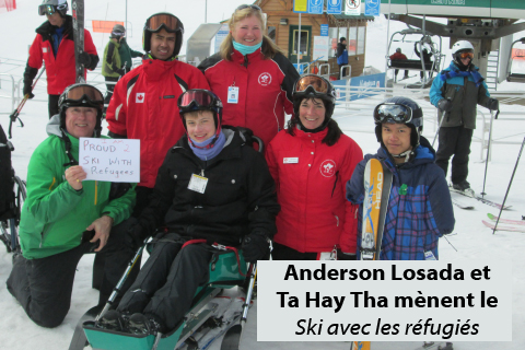 Anderson et Ta Hay Tha mènent un ski avec les réfugiés