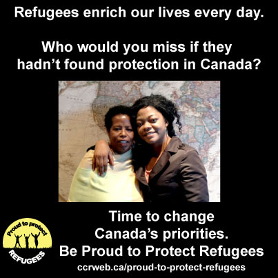 Who would you miss if he or she hadn't found protection in Canada?