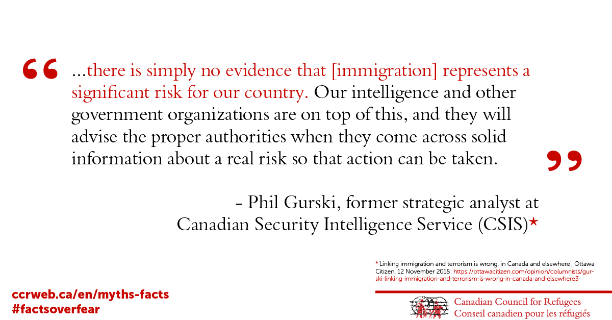 There is simply no evidence that [immigration] represents a significant risk for our country.