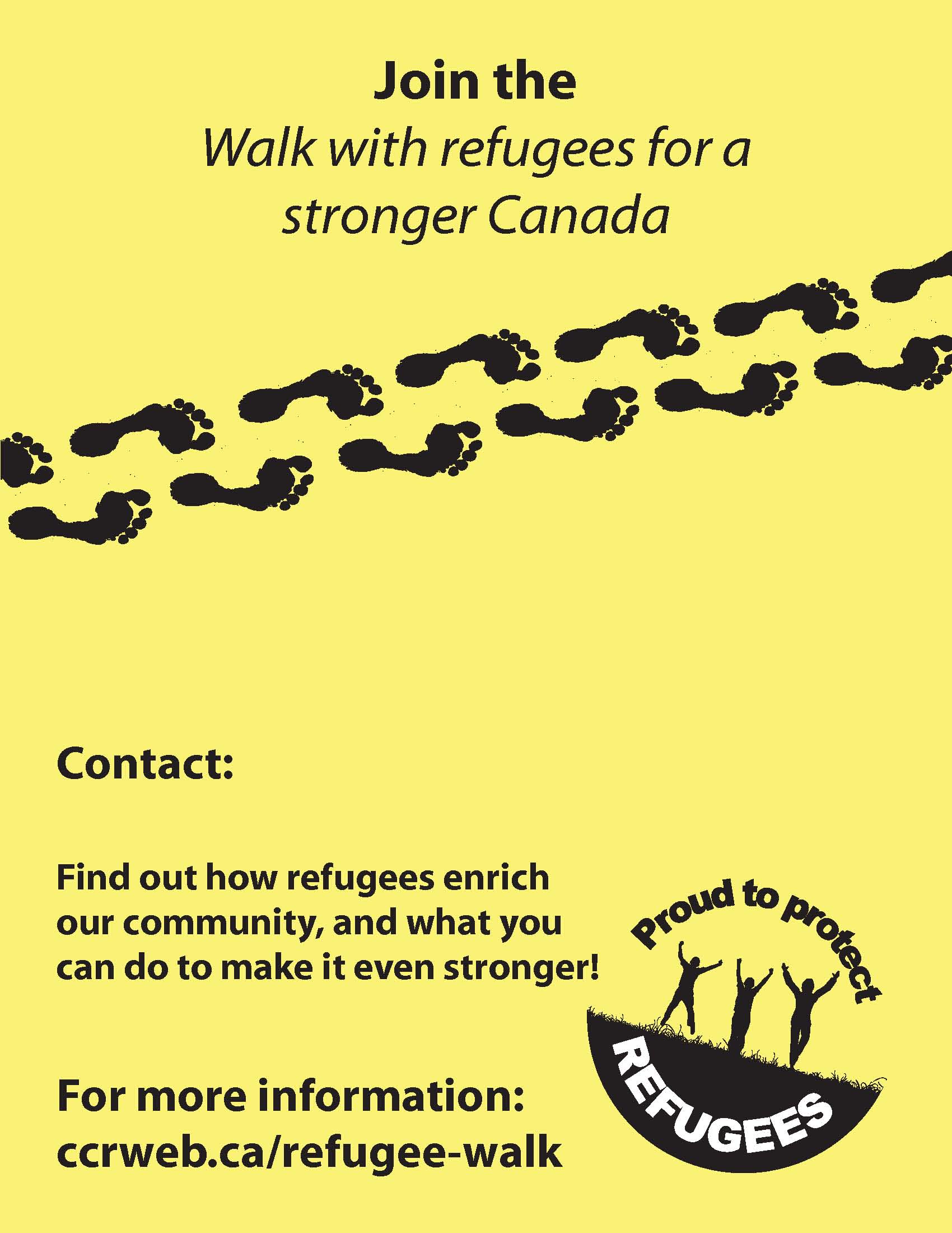 Walk with refugee poster