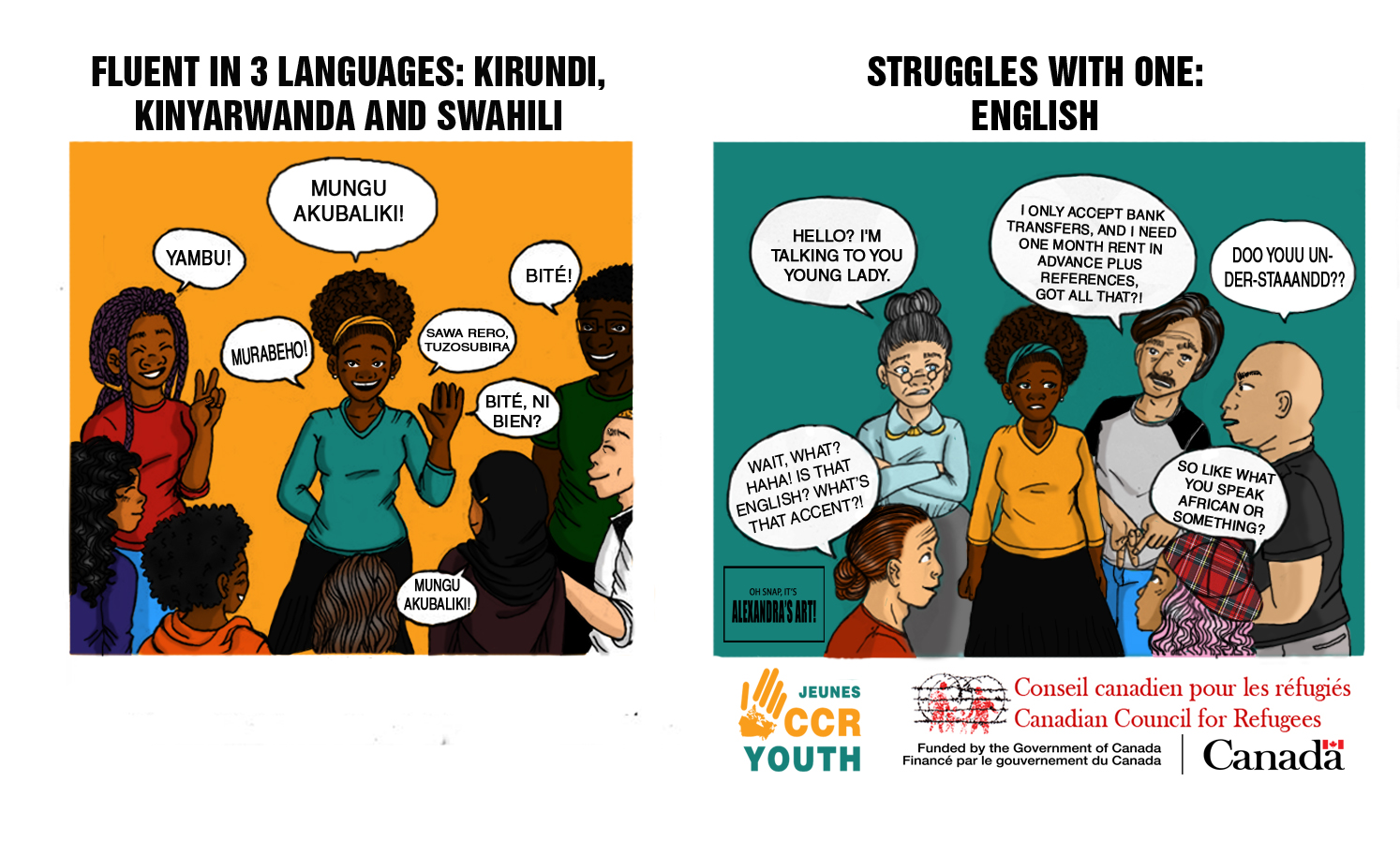 Language Barrier Cartoon Canadian Council For Refugees