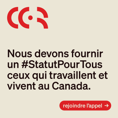 Nous devons fournir un #StatutPourTous ceux qui travaillent et vivent au Canada