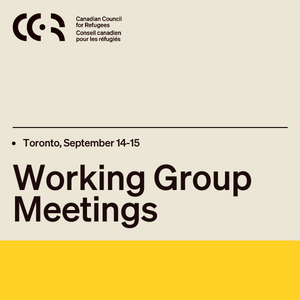 Toronto, September 14-15 Working Group meetings