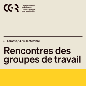 Toronto, 14-15 septembre Rencontres des groupes de travail